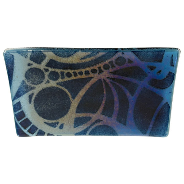 Small Tray - Blue Dichroic Curls