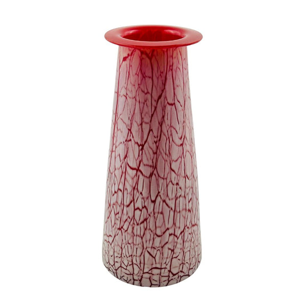 Crackle Vase - Frosted Cranberry