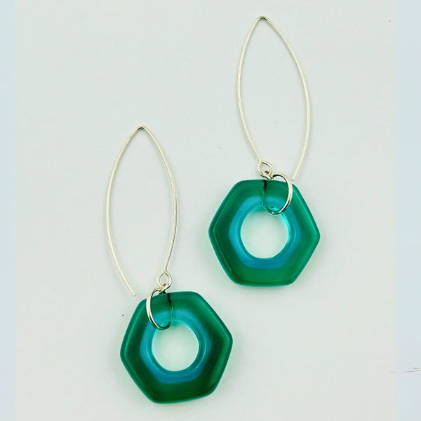 Turquoise Hex Earrings