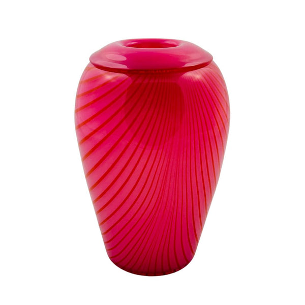 Feathered Overlay Vase - Chewing Gum