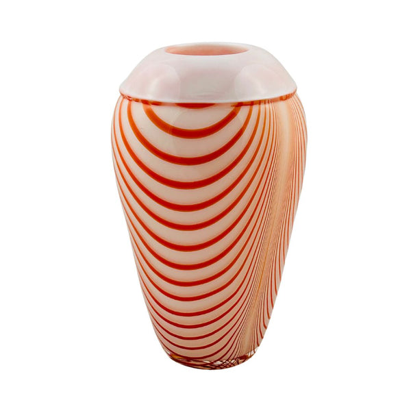 Feathered Overlay Vase - Candy Stripe