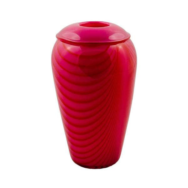 Feathered Overlay Vase - Lip Gloss