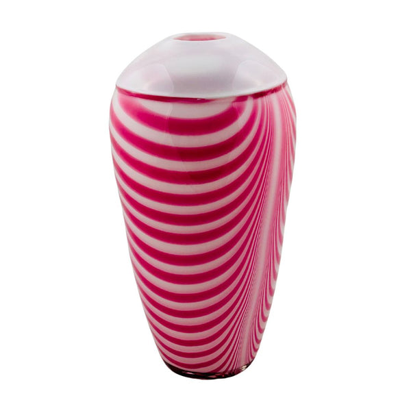 Feathered Overlay Vase - Pink Drink