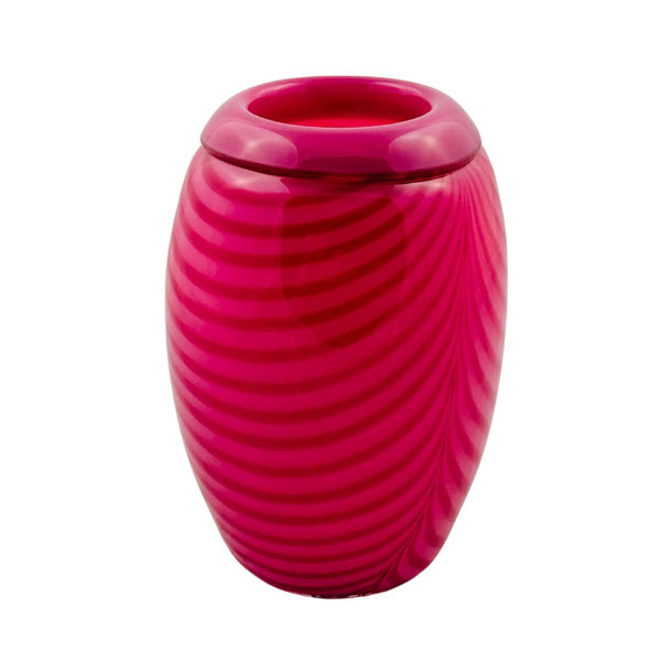 Feathered Overlay Vase - Jelly Donut