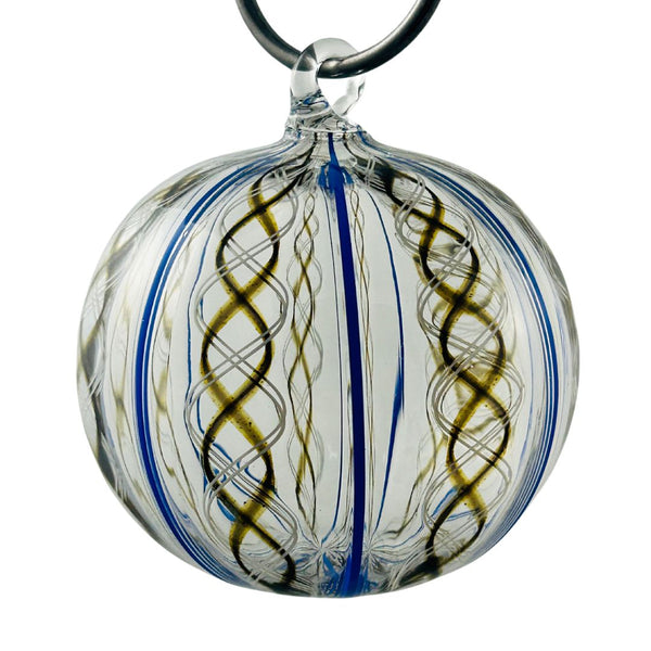 Chris Schuelke Cane Ornament - Blue Stripe