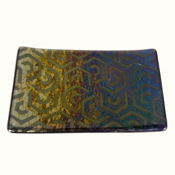 Small Tray - Purple Dichroic Patchwork