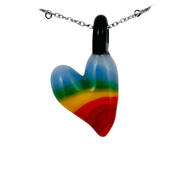 Awkward² Necklace - Rainbow Heart 01