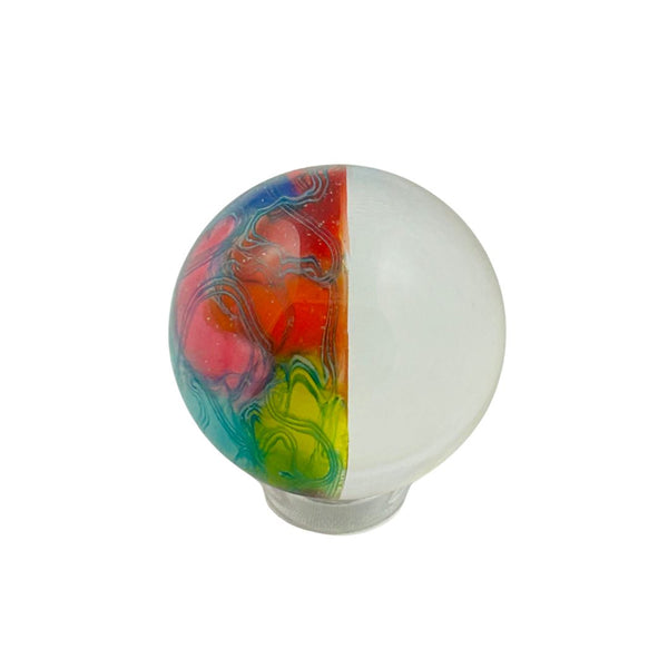 Rainbow Scribble Opal Marble