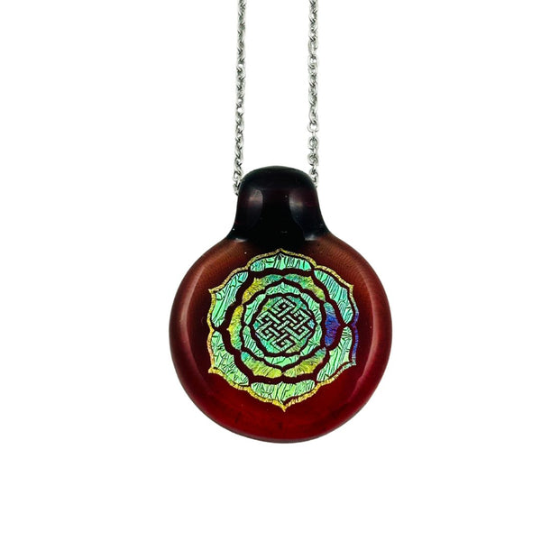 Medium Multicolor Image Pendant - Red