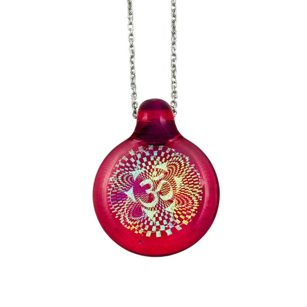 Medium Multicolor Image Pendant - Pink