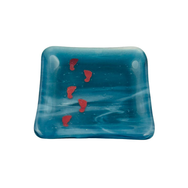 Bungalow Small Square Plate - Footsteps in the Sand