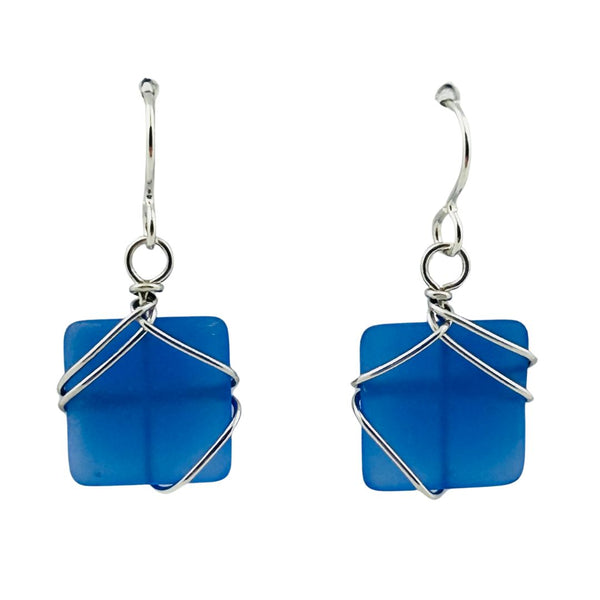 Wrapped Earrings - Pacific Blue