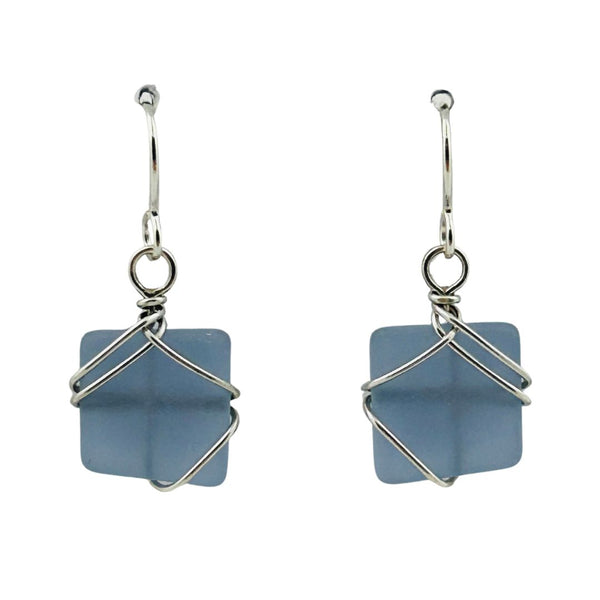Wrapped Earrings - Iced Lavender