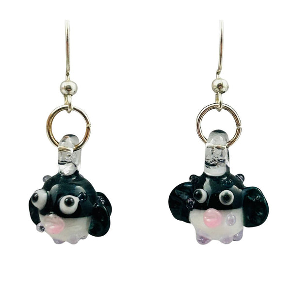 Awkward² Earrings - Black Pufferfish