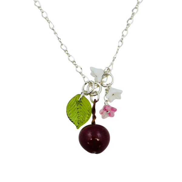 Red Cherry Botanical Necklace