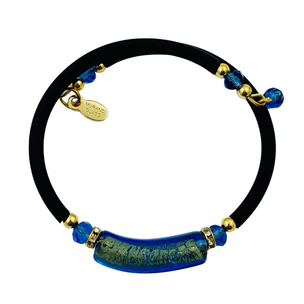 Glass Bead Rubber Bracelet - Serenity