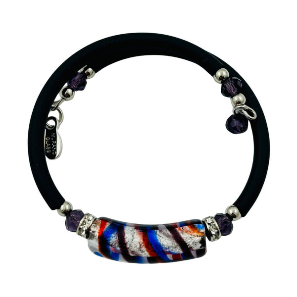 Glass Bead Rubber Bracelet - Venice Getaway