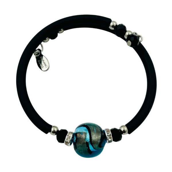 Glass Bead Rubber Bracelet - High Society