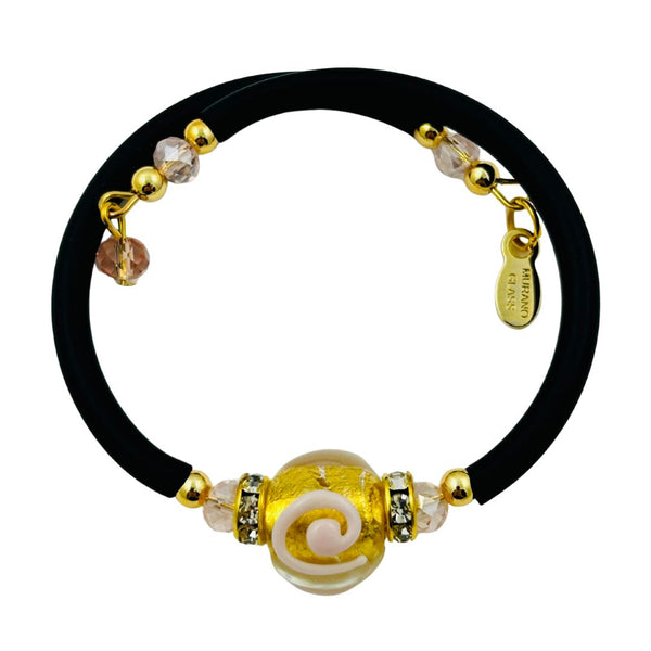 Glass Bead Rubber Bracelet - Intuition