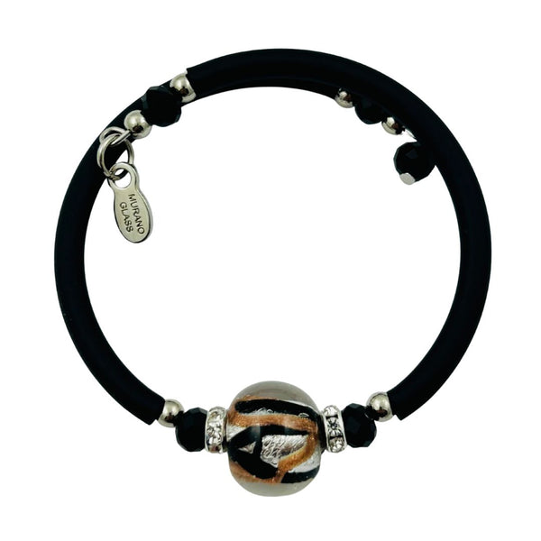 Glass Bead Rubber Bracelet - Regalia