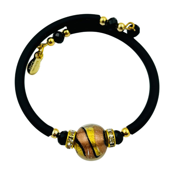 Glass Bead Rubber Bracelet - Rustic Manor