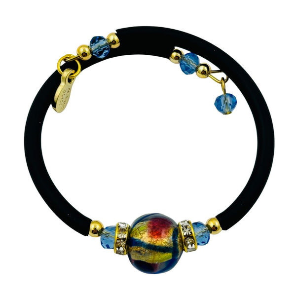 Glass Bead Rubber Bracelet - Clowning Around