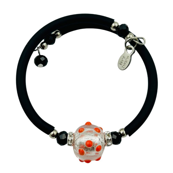 Glass Bead Rubber Bracelet - Nucleus
