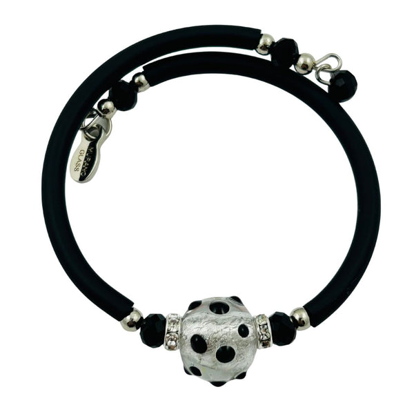 Glass Bead Rubber Bracelet - Blot
