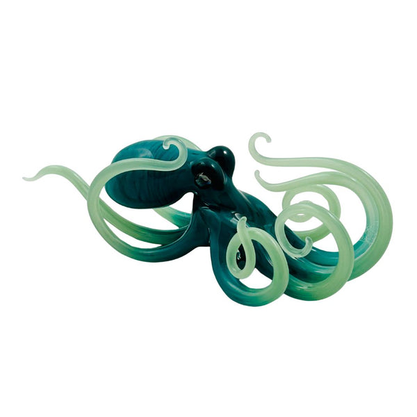 Small Glass Octopus - Turquoise