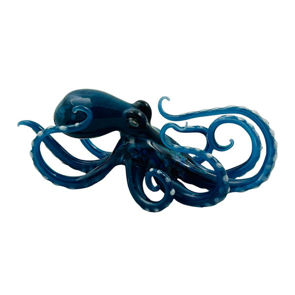Small Glass Octopus - Navy