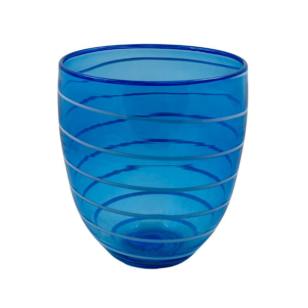 White Stripe Vase - Blue