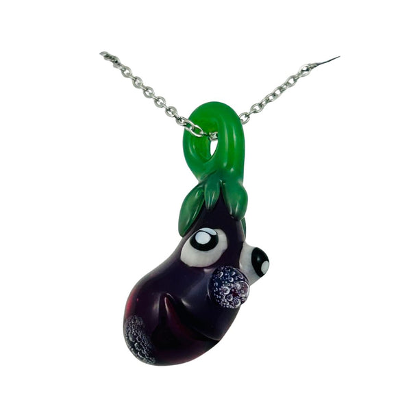 Awkward² Necklace - Eggplant with Attitude