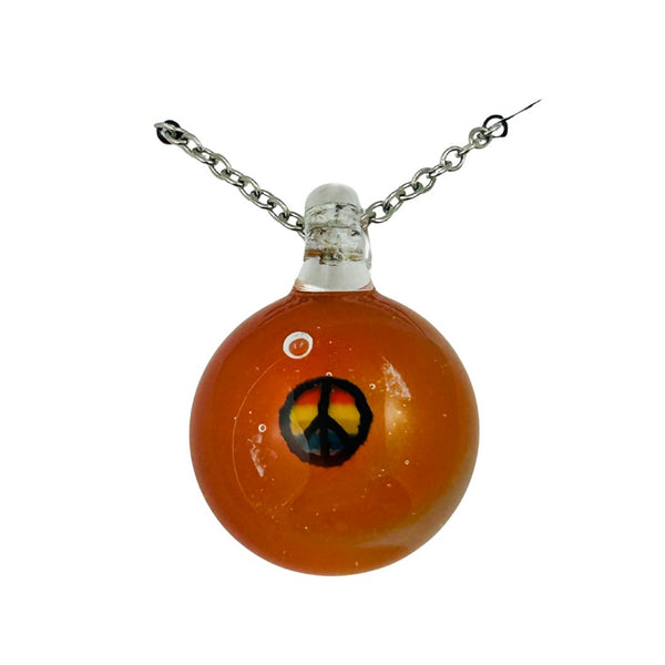 Awkward² Necklace - Rainbow Peace Sign