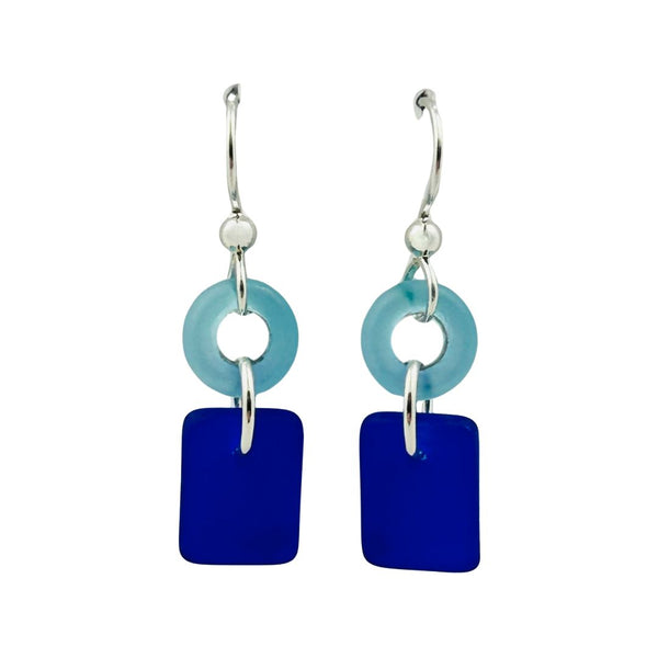 Lifesaver Earrings - Cotton Candy Cobalt Blue