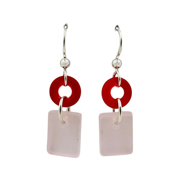 Lifesaver Earrings - Ruby Dusty Rose