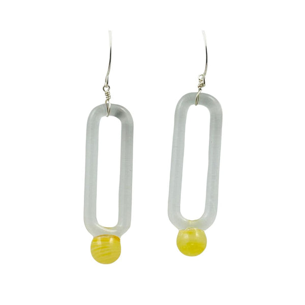 Single Link Gumdrop Earrings - Sunshine