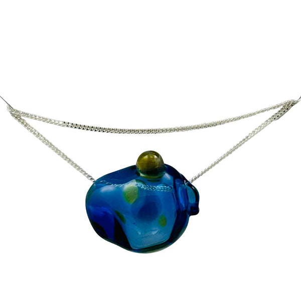 Classic Bauble Necklace - Blue w/ Wart