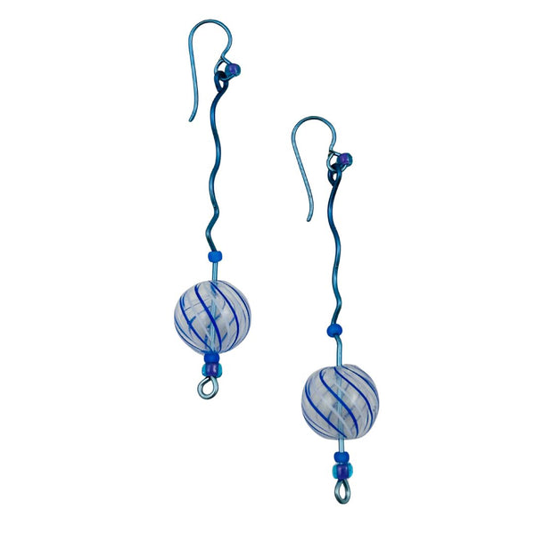 Bead Niobium Earrings - Fresh Air
