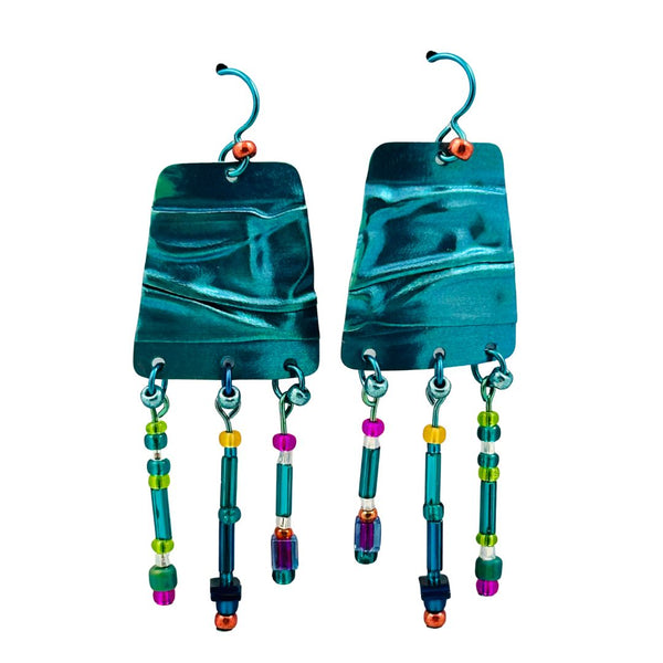 Crushed Niobium Earrings - #4