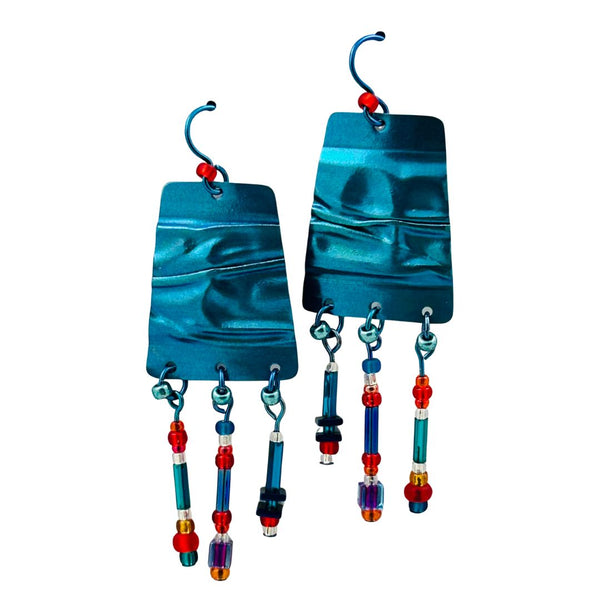 Crushed Niobium Earrings - #6