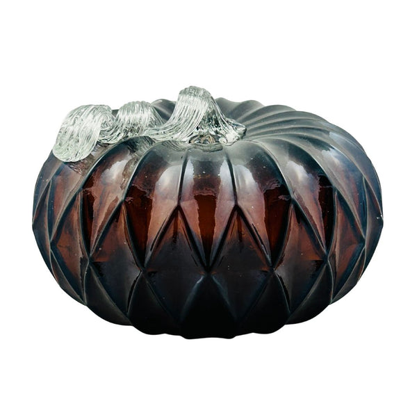 Large Burgundy Facet Pumpkin