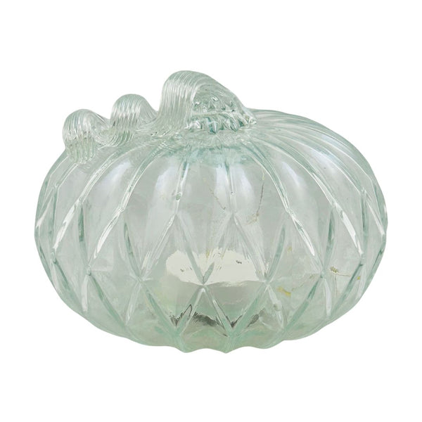 Large Clear Facet Pumpkin w/ Light
