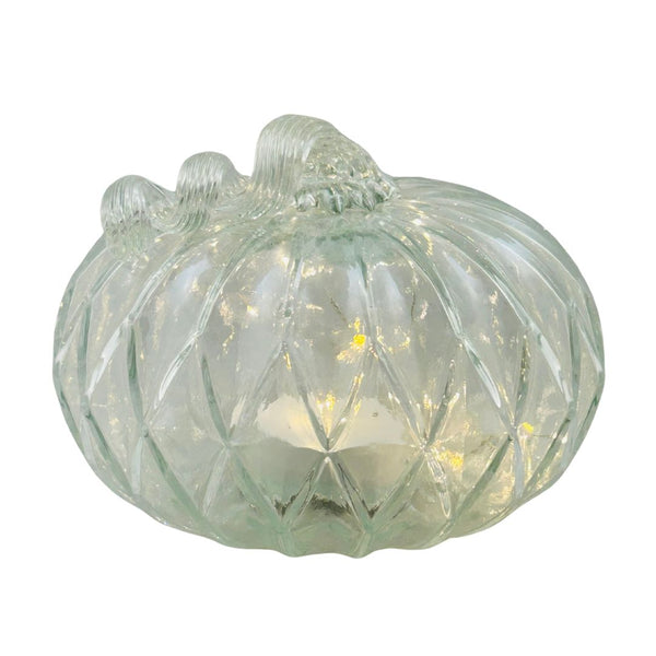 Large Clear Facet Pumpkin w/ Light