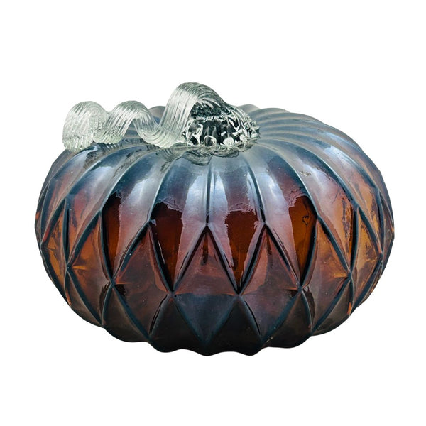 Large Amber Facet Pumpkin w/ Light
