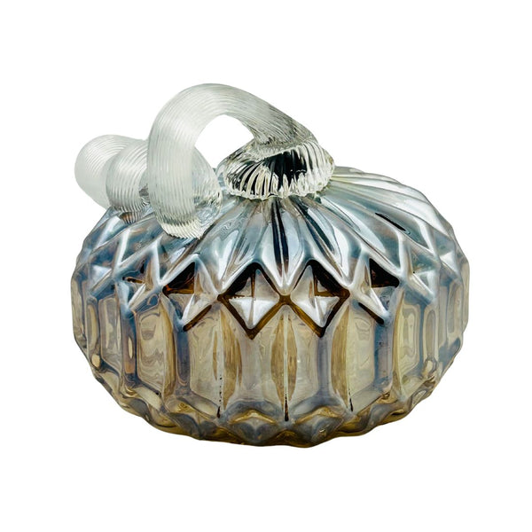 Small Silver Facet Pumpkin