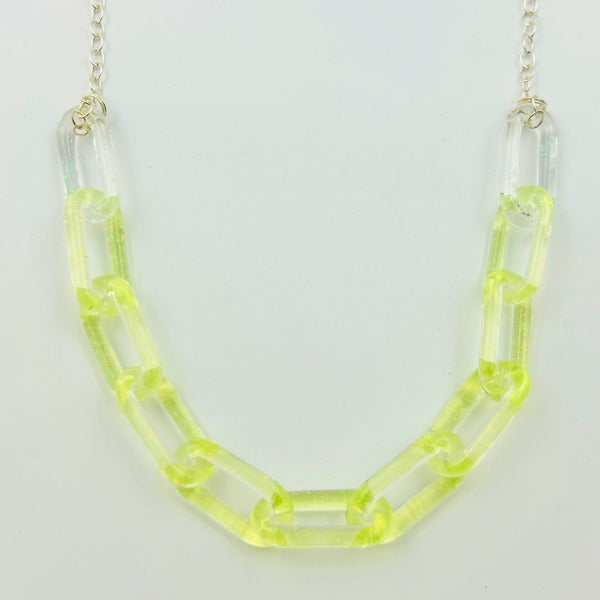 Chain Link Necklace - UV Crushed Opal