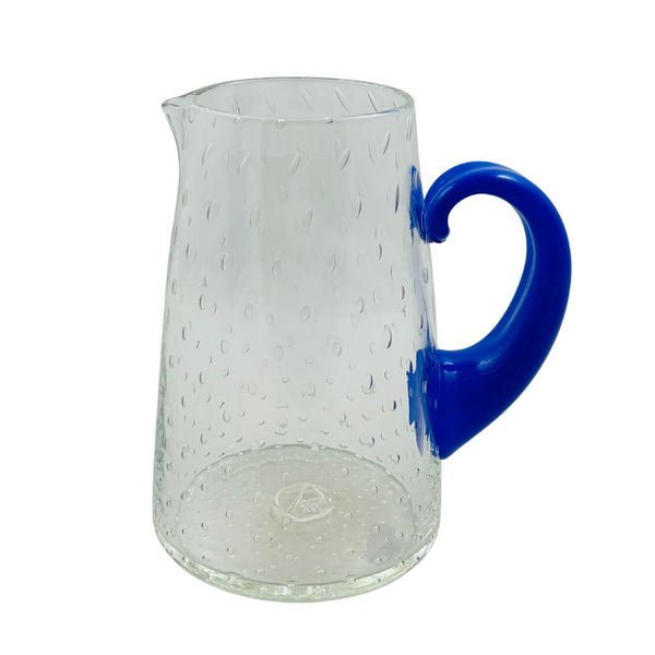 Pineapple Pitcher w/ Color Handle - Cobalt