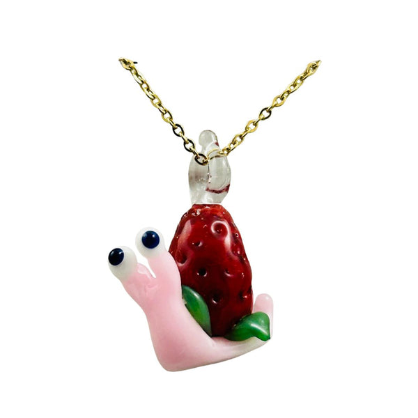 Awkward² Necklace - Strawberry Snail