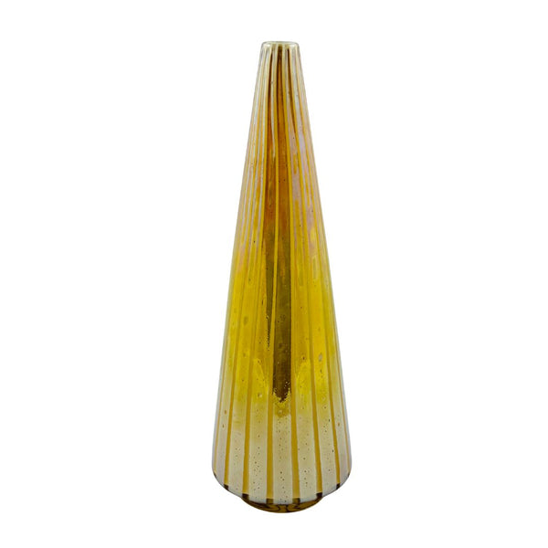 Christmas Tree Vase - Tall Gold Stripe