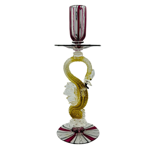 Venetian Dragon Decanter & Candlestick Set